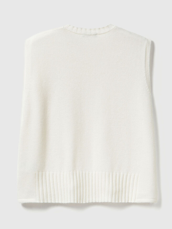 SLEEVELESS SWEATER Damen image number 5